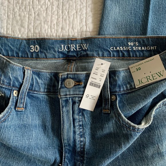 NWT J. Crew High-rise '90s Classic Straight Jean in Rouses Wash, size 30 - Picture 5 of 9